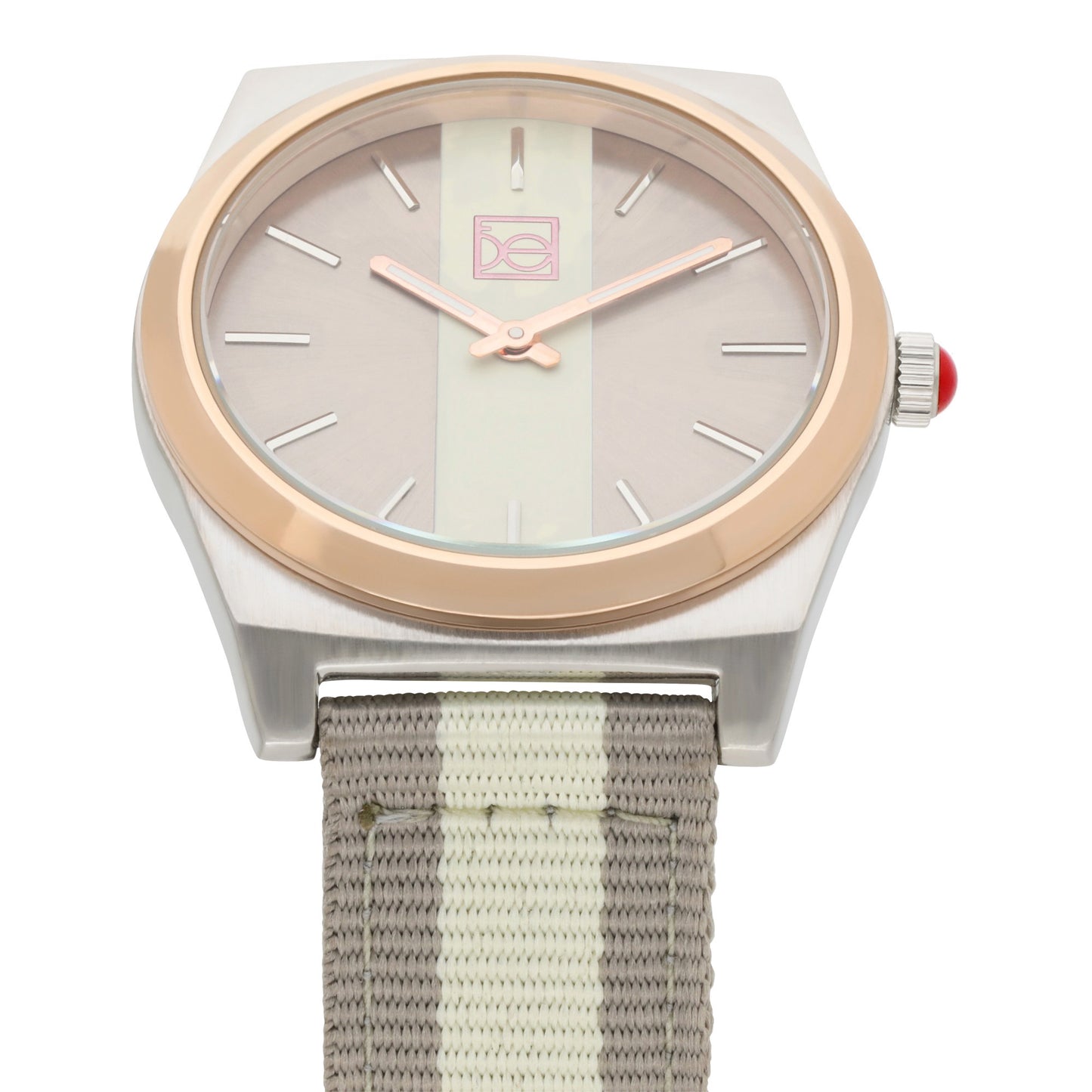 Reloj Cloe Análogo para Dama con Carátula Duo Tono y Correa de Textil