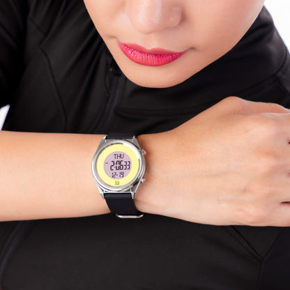 Reloj Cloe Digital para Dama con Dos Botones y Correa de Silicón OE2633