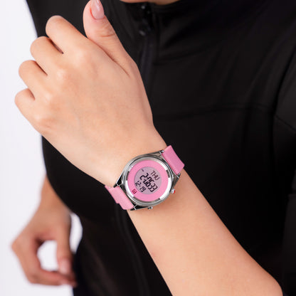 Reloj Cloe Digital para Dama con Dos Botones y Correa de Silicón OE2633