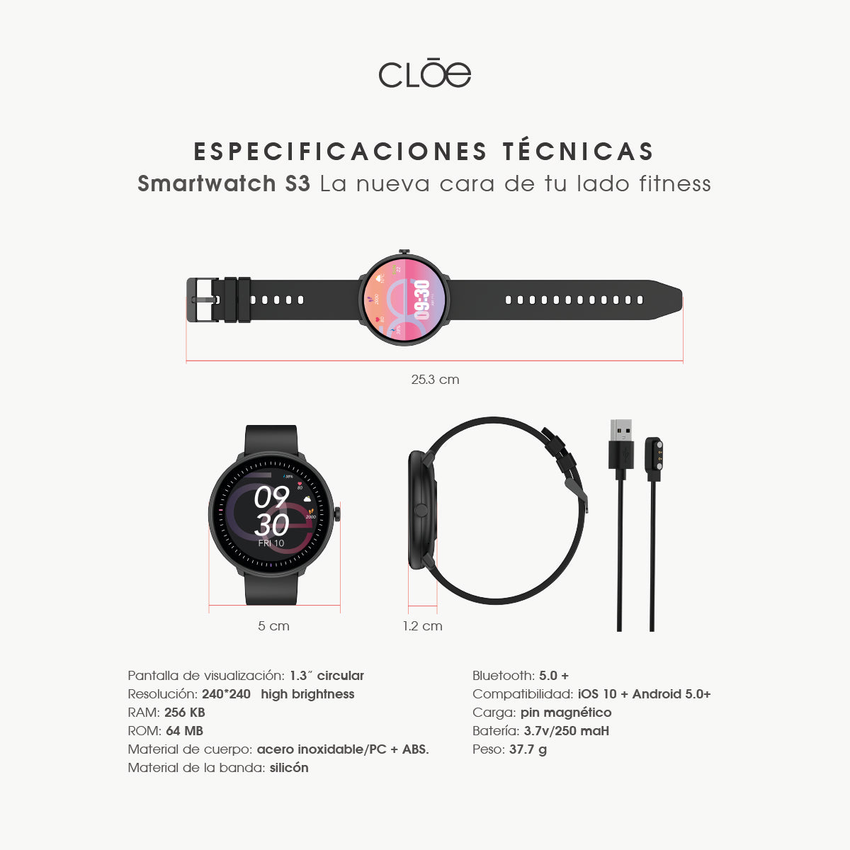 Shops reloj inteligente cloe